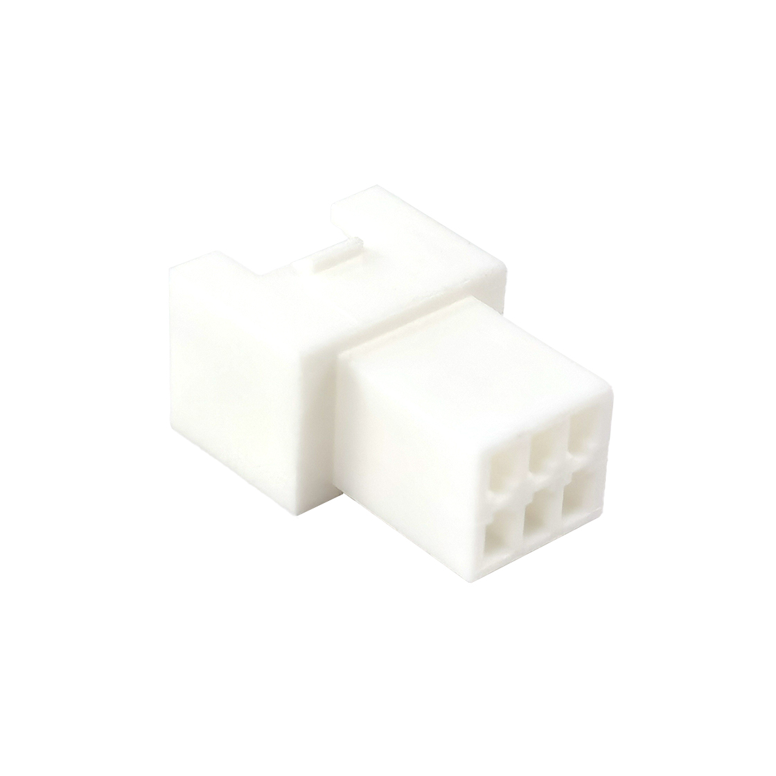 Pitch 2.00mm 双排带扣母壳 PA66无卤 2x3pin 本色
